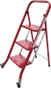 Стремянка 3сх. металева на колесах (УЦІНКА) - 1