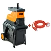 Подрібнювач садовий MS2800/45 KIT, 220В, 2800Вт, гілки до 45мм, фреза, контейнер 60л + подовжувач 10м помаранч. - 2