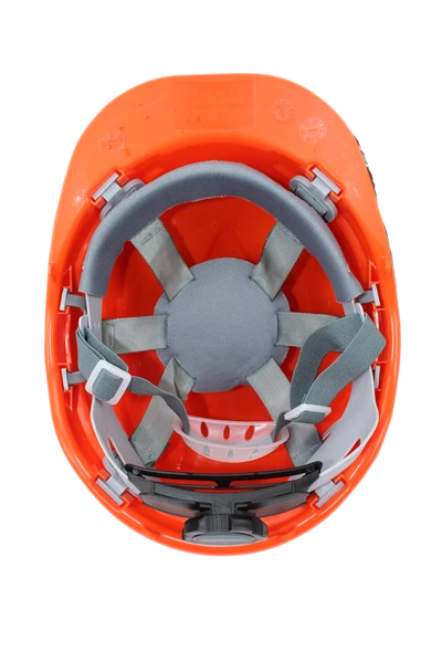 Каска будівельна помаранчева посилена