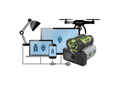 Інвертор PAD5000E, 56В-220В, 400Вт, LED-ліхтар, 3 USB порта