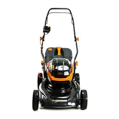 Газонокосарка акум. BLM42, 2*18В, ширина захвату 42см, висота скош. 25-75мм, травозбірник 45л, несамохідна, КАРКАС (без АКБ і ЗП)