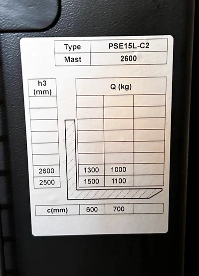 Штабелер електричний самохідний 1,5т/2,6м 24В/75Ah
