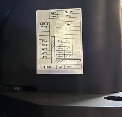 Штабелер електричний самохідний 1,6т/4,0м 24В/240Ah з площ. оператора