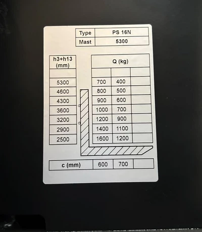 Штабелер електричний самохідний 1,6т/5,3м 24В/240Ah з площ. оператора