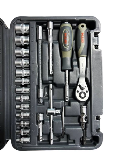Набір інструменту 46од. 1/4" 4-14мм пластик. кейс