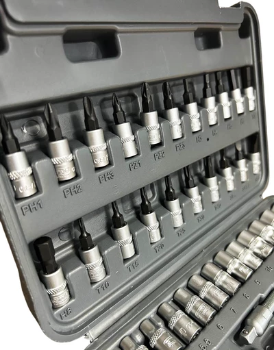 Набір інструменту 46од. 1/4" 4-14мм пластик. кейс