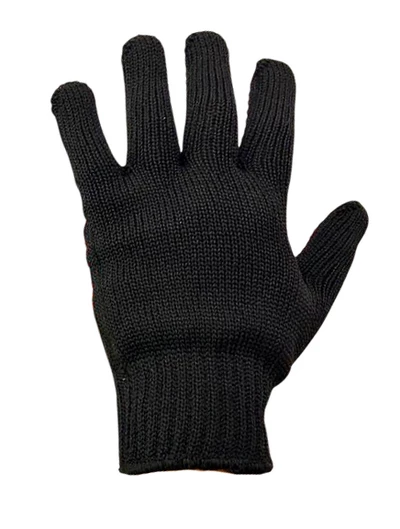 Рукавички трикотажні чорні ТМ GTM LUX, помаранчева ПВХ р.10