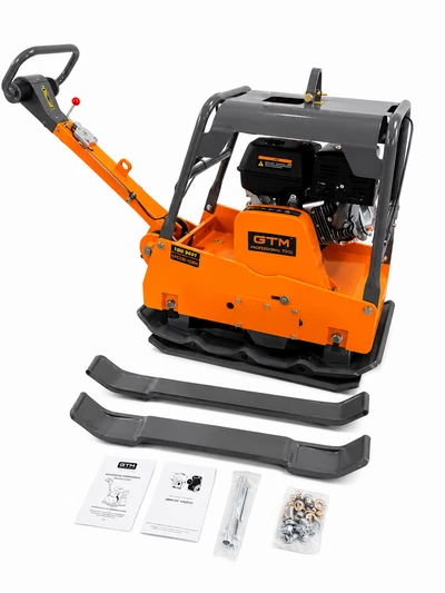 Віброплита GPC330-LCRH, з гідравлічним реверсом,Loncin G390F 14к.с., 300кг, розмір плити 835*680, лита плита