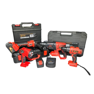 Набір ак. інструменту (КШМ + Перфоратор + Шурупокрут + Ліхтар) Промо