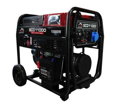 Генераторна установка SCD11000 дизель 1ф 9кВт ел.старт, 18л, колеса