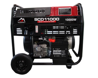 Генераторна установка SCD11000 дизель 1ф 9кВт ел.старт, 18л, колеса