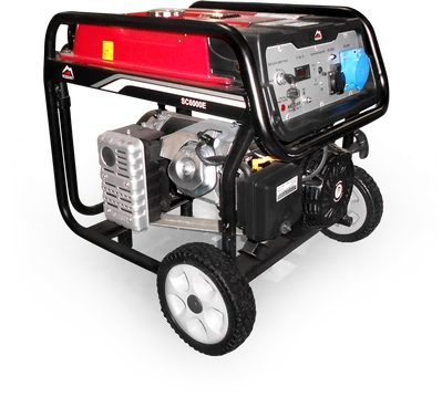 Генераторна установка SC6000E-II 1ф 5,0кВт, ел.старт, бак-25л, колеса
