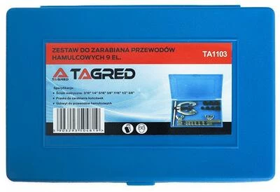 Інструмент для обтиску гальмівних шлангів, 9 шт TAGRED TA1103