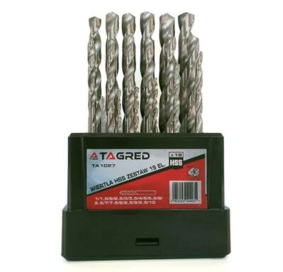 Набір свердл по металу TAGRED TA1027, 19 шт
