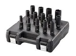 Набір головок ударних 1/2" 14од  10-27мм (подовж.) пластик.кейс