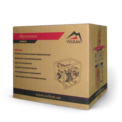 Мотопомпа рукав 100мм, 85м3/год, підйом 30м, чиста вода, SCWP100