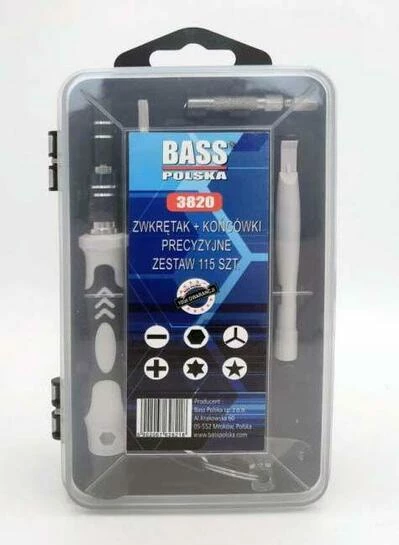 Набір викруток, накінечників 115 шт Bass Polska BP-3820