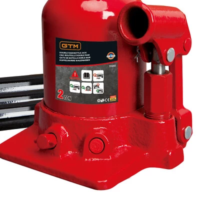 Гідравлічний пляшковий домкрат GTM TF0202 2 тон, 150&ndash;370 мм