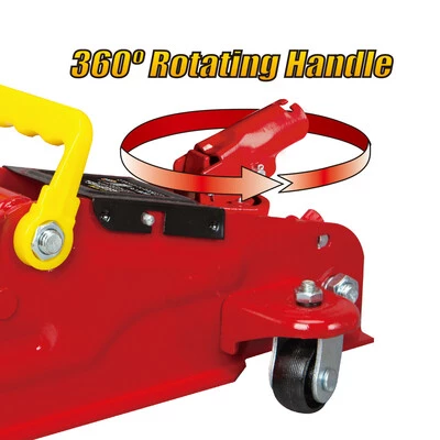 GTM Домкрат подкатной 2т (135-340) поворотная ручка