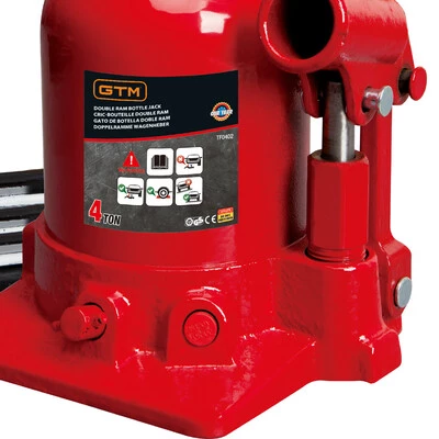 GTM Домкрат гидравл. бутил. 4т (150-370мм) двухштоковый
