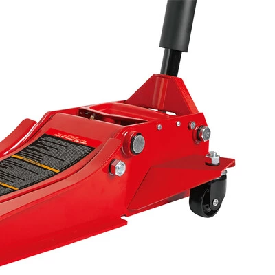 GTM Домкрат подкатной 3т, низкий профиль (85-610мм) двойная помпа