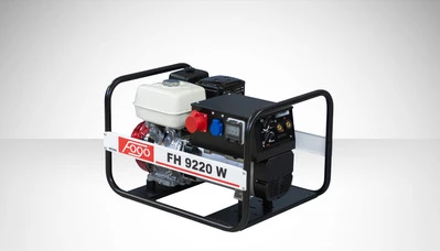 Апарат дугового зварювання з генераторною установкою  FH9220W 3ф-7,8кВА/1ф-4,0кВт, звар.стр-220А, двиг.Honda-GX390, бак 6,2л