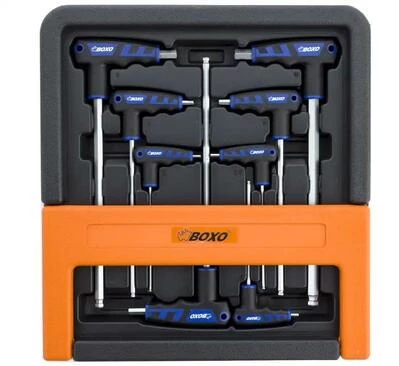 Ключі шестигранні Т-типу BOXO 8шт