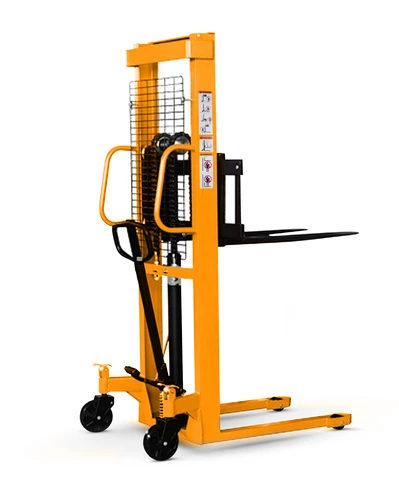 Штабелер гідравлічний 1000кг/1,6м, довж. вил 1,1м,рег. ширина вил, колір - жовтий