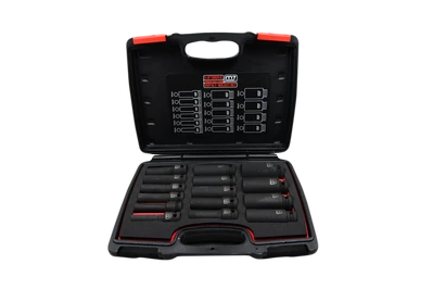 Набір головок ударних 1/2" 15од 10-32мм подовжені пластик. кейс