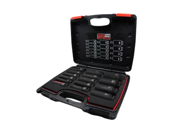 Набір головок ударних 1/2" 15од 10-32мм подовжені пластик. кейс