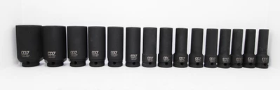 Набір головок ударних 1/2" 15од 10-32мм подовжені пластик. кейс