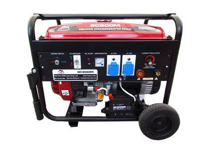 Апарат дугового зварювання з генераторною установкою  SC200M-II 5кВт, 180А/26,8В  бак 25л, електростарт