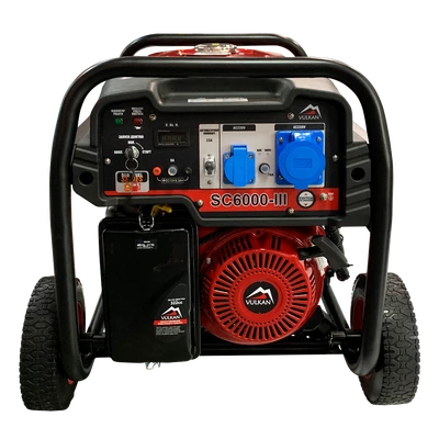 Генераторна установка SC6000-III (бензин/газ) 1ф 5,0кВт/4,2кВт, ел.старт, бак-25л, колеса