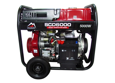 Генераторна установка SCD6000 дизель 1ф 4,5кВт ел.старт, 18л, колеса