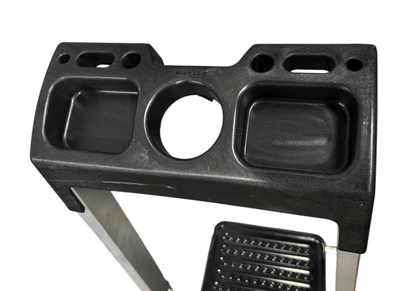 Стремянка 3сх. верх.сх.-0,63м KMH0103BP, сходинки 13см., анодований алюміній