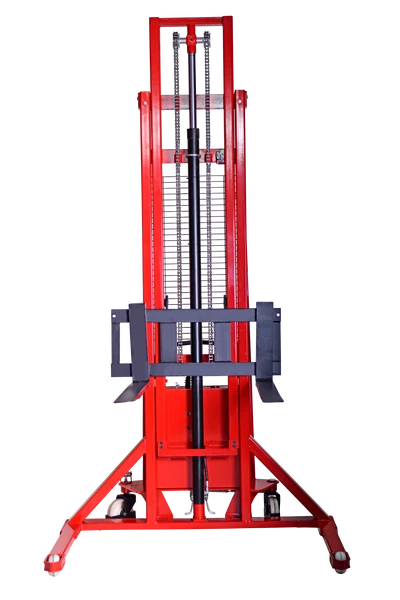 Штабелер ел.гідравлічний несамохід. 1500кг, підйом-4м, довжина вил 1,1м, колір-червоний
