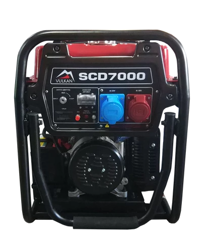 Генераторна установка SCD7000 дизель 3ф 5,0кВт ел.старт, бак18л, колеса