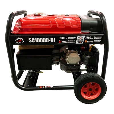 Генераторна установка SC10000-III (бензин/газ) 1ф  7,5кВт/6,3кВт, ел.старт, бак-25л, колеса
